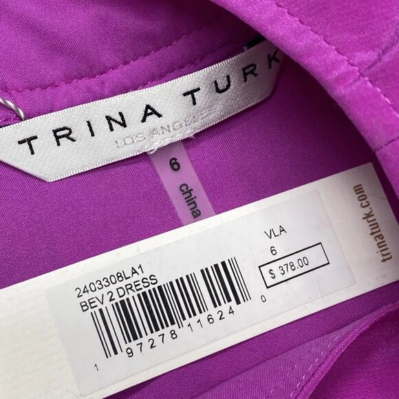 Trina Turk Women’s Bev 2 Floral Lace Mini Dress – Violetta Purple – Size 6 - Picture 3 of 9